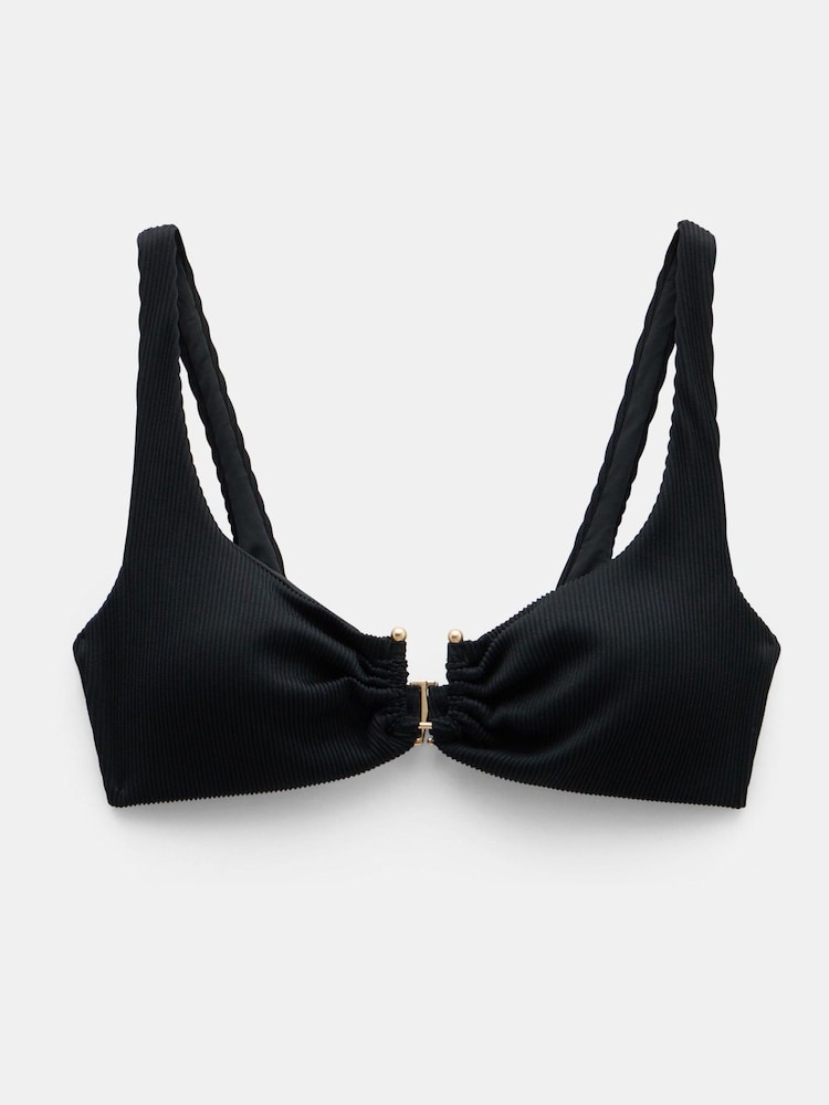 Hush Black Chloe Rib Bikini Top - Image 7 of 7