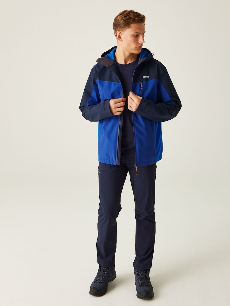Regatta Blue Navy Birchdale Waterproof Hooded Jacket - Image 3 of 9