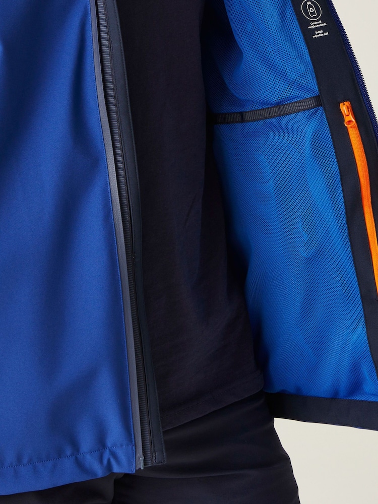 Regatta Blue Navy Birchdale Waterproof Hooded Jacket - Image 5 of 9