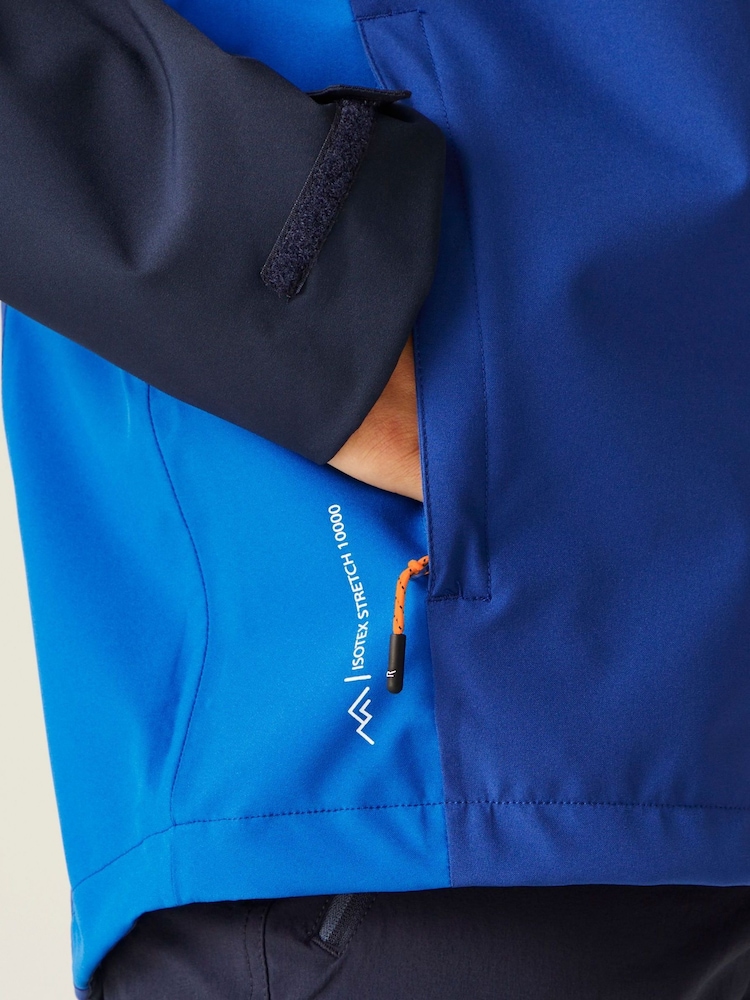 Regatta Blue Navy Birchdale Waterproof Hooded Jacket - Image 6 of 9