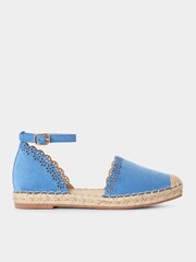 Joe Browns Blue Laser Cut Espadrille Sandals - Image 1 of 4