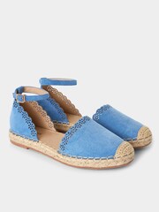 Joe Browns Blue Laser Cut Espadrille Sandals - Image 3 of 4