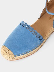 Joe Browns Blue Laser Cut Espadrille Sandals - Image 4 of 4