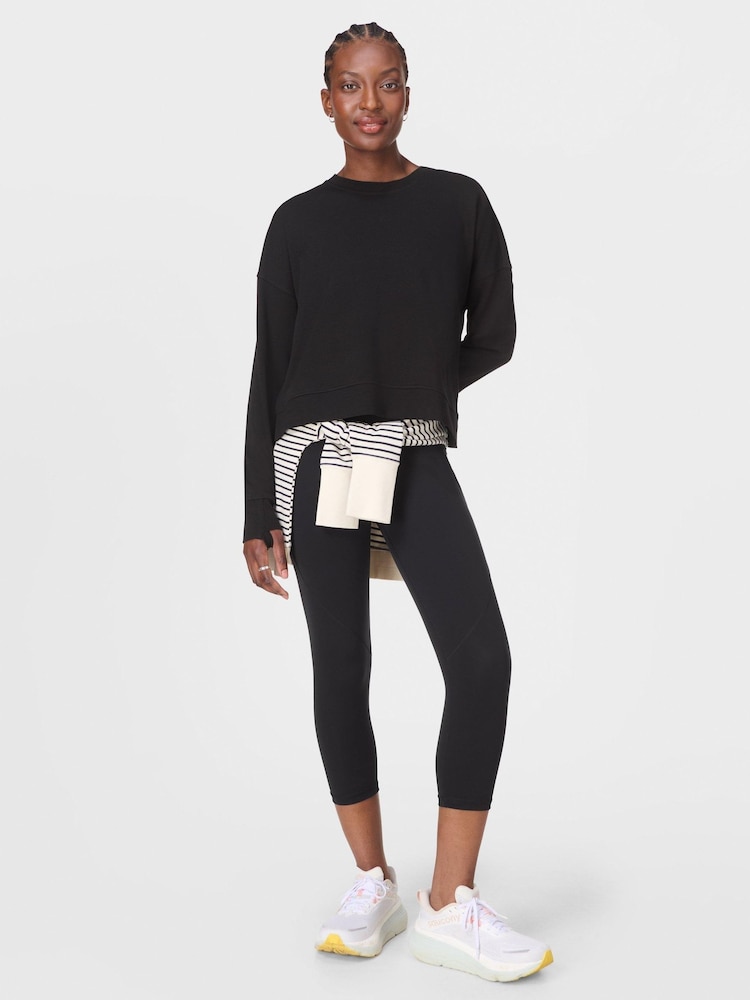 Sweaty Betty Black Power Cropped Workout Leggings - Image 4 of 4 Sweaty Betty Black Power Cropped Workout Leggings - Image 4 of 4