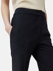 Jigsaw Black Short Crosshatch Mason Trousers - Image 2 of 6