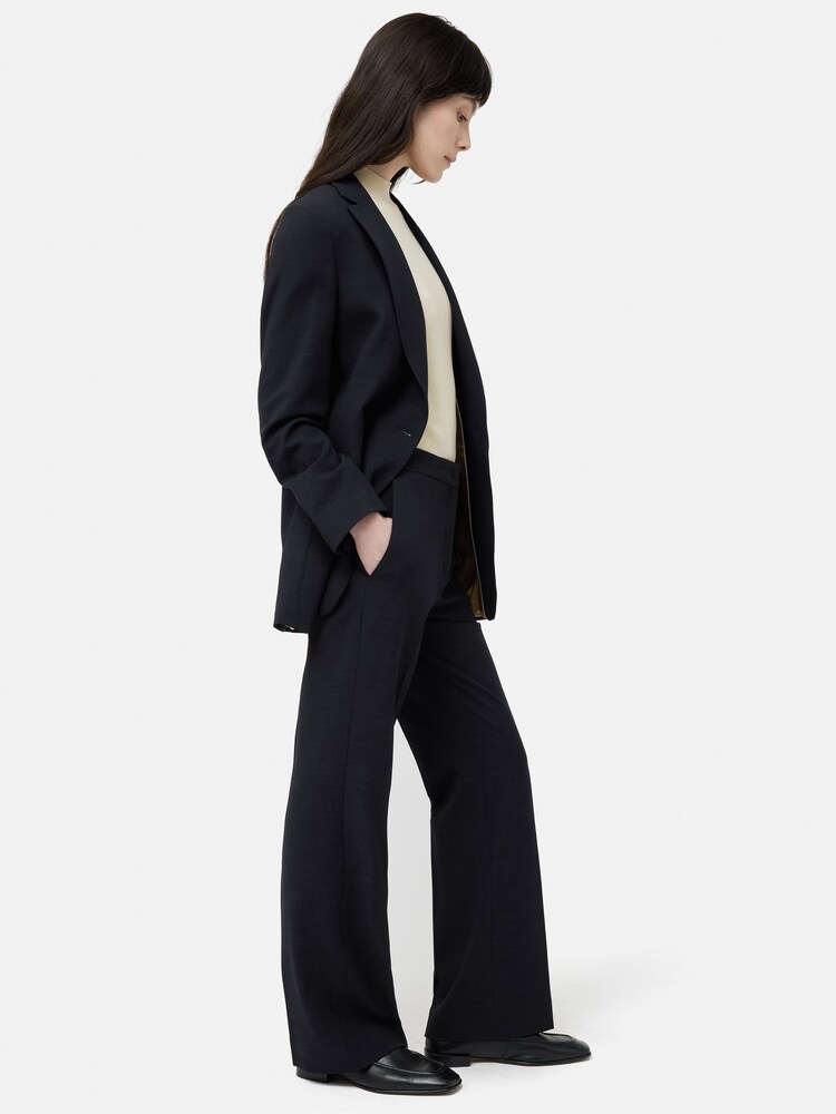 Jigsaw Black Short Crosshatch Mason Trousers - Image 6 of 6