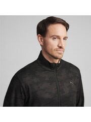 Puma Black Mens Cloudspun Camo 1/4 Zip Pullover Jumper - Image 4 of 6
