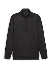 Puma Black Mens Cloudspun Camo 1/4 Zip Pullover Jumper - Image 5 of 6