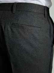 Gris de charbon de bois - Pantalons de smoking texturés avec bande - Image 6 de 10