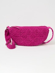 FatFace Lettie Pink Macrame Sling Bag - Image 2 of 3