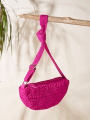 FatFace Lettie Pink Macrame Sling Bag - Image 3 of 3