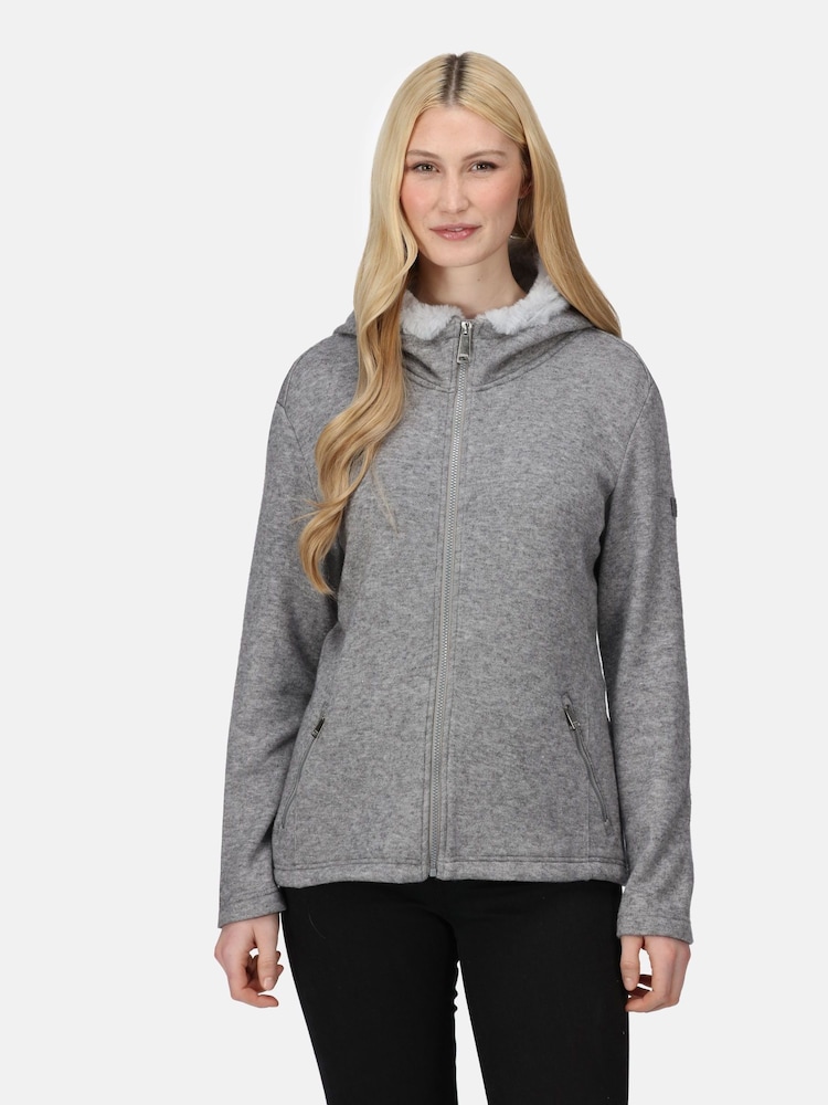 Regatta Grey Avalynn Full Zip Lined Hood Fleece - Image 1 of 8