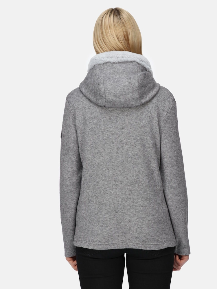 Regatta Grey Avalynn Full Zip Lined Hood Fleece - Image 2 of 8