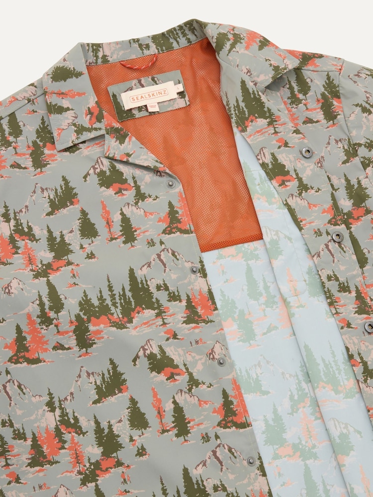 Sealskinz Grey Shingham Men's Short Sleeve Trail Shirt - Image 5 of 5 Sealskinz Grey Shingham Men's Short Sleeve Trail Shirt - Image 5 of 5