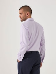 Skopes Purple 100% Cotton Double Cuff Dobby Shirt - Image 2 of 6
