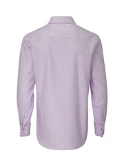 Skopes Purple Tailored Fit 100% Cotton Double Cuff Dobby Shirt - Image 7 of 7