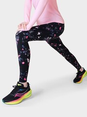 Sweaty Betty Black Scattered Texture Print Full Length Aerial Core Workout Leggings - Image 1 of 9