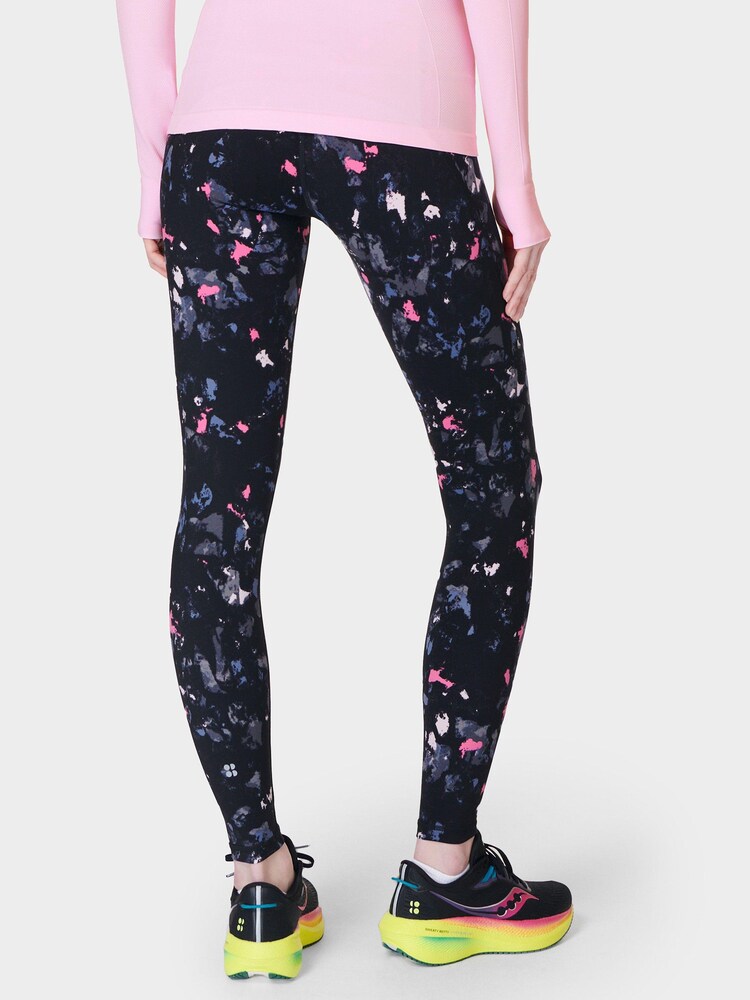 Sweaty Betty Black Scattered Texture Print Full Length Aerial Core Workout Leggings - Image 2 of 9