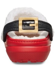 Crocs Red Classic Lined Santa Clogs - Image 2 of 6