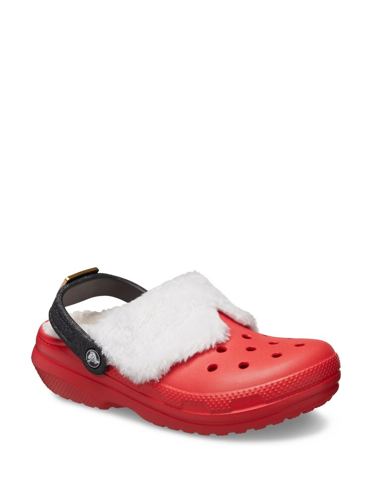 Crocs Red Classic Lined Santa Clogs - Image 3 of 6