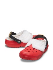 Crocs Red Classic Lined Santa Clogs - Image 4 of 6