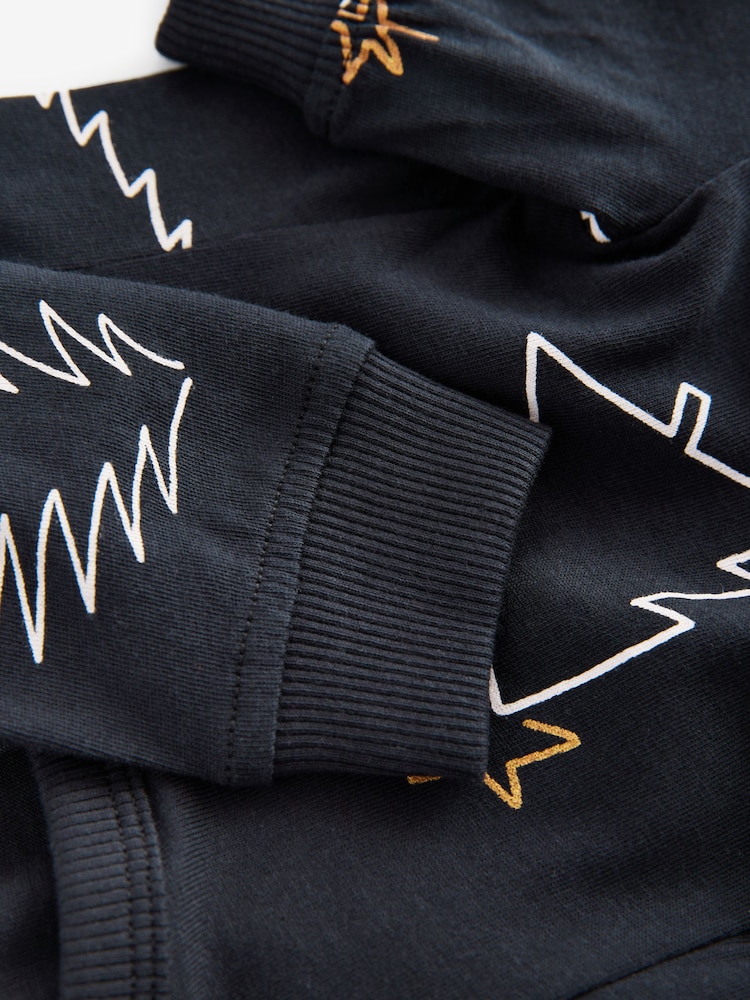Schwarz/Weiß - Haustier-Pyjama mit Weihnachtsbaum-Motiv aus 100 % Baumwolle (Familienkollektion) - Bild 9 von 9 Schwarz/Weiß - Haustier-Pyjama mit Weihnachtsbaum-Motiv aus 100 % Baumwolle (Familienkollektion) - Bild 9 von 9