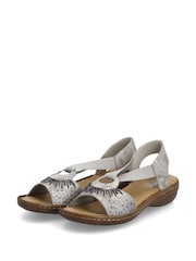 Rieker Womens Elastic Stretch Sandals - Image 4 of 7