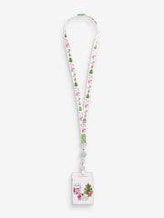 Cath Kidston Cream Christmas House Lanyard - Image 1 of 5