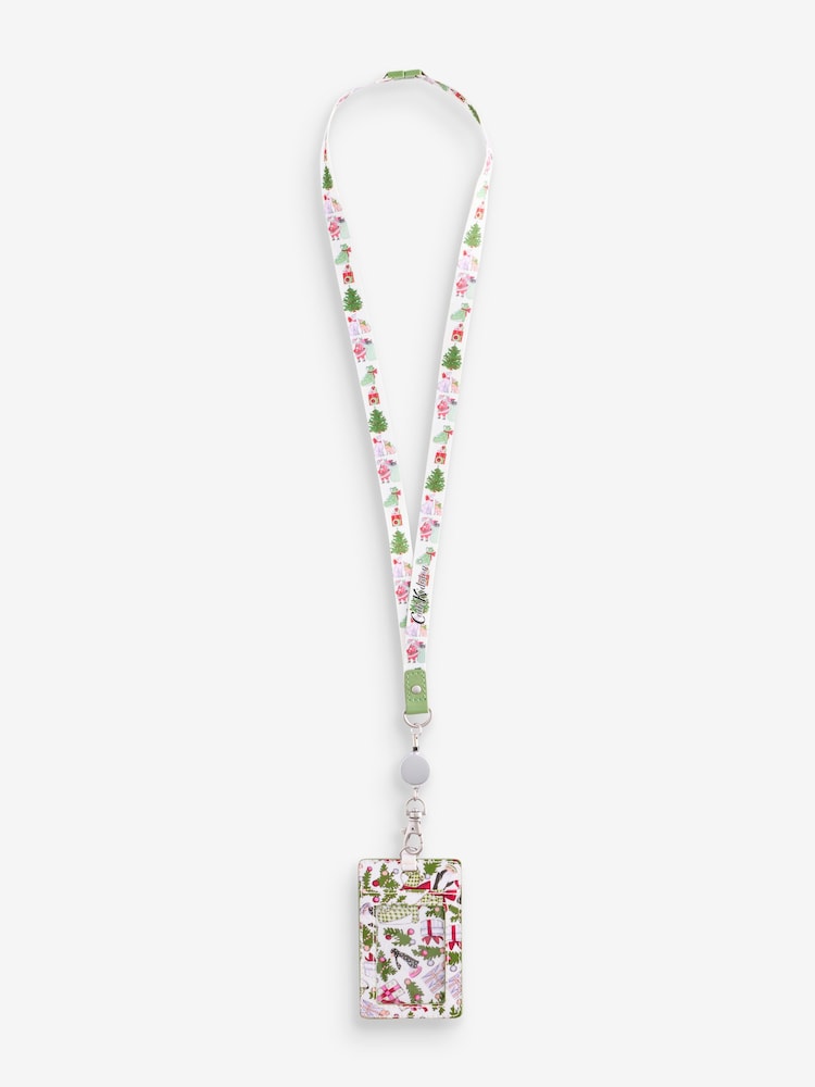 Cath Kidston Cream Christmas House Lanyard - Image 2 of 5