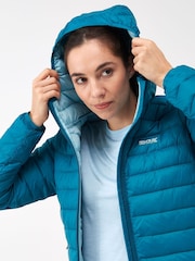 Regatta Blue Navy Womens Hooded Marizion Walking Jacket - Image 4 of 9
