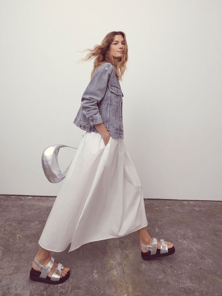 Mint Velvet White 100% Cotton Tie Maxi Skirt - Image 2 of 4 Mint Velvet White 100% Cotton Tie Maxi Skirt - Image 2 of 4