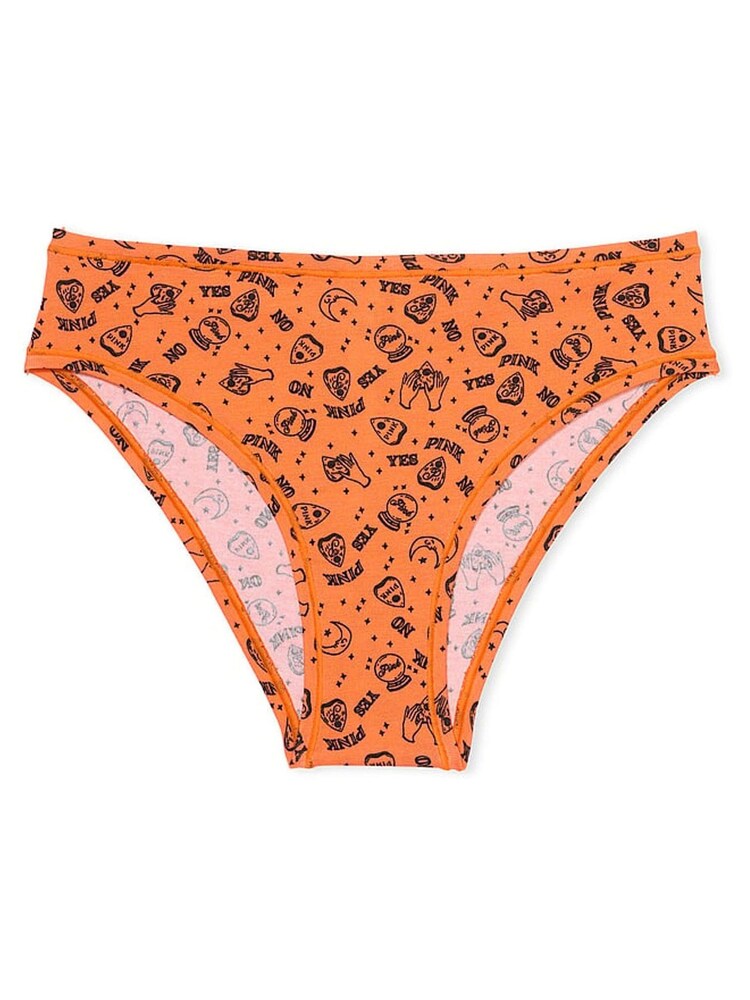 Victoria's Secret PINK Orange Halloween Print Cheeky Cotton Cheeky Knickers - Image 2 of 2