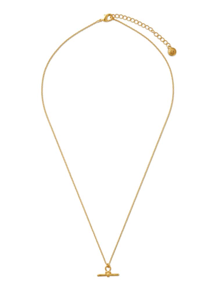 Orelia London 18k Gold Plating Dainty T-Bar Knot Necklace - Image 1 of 3