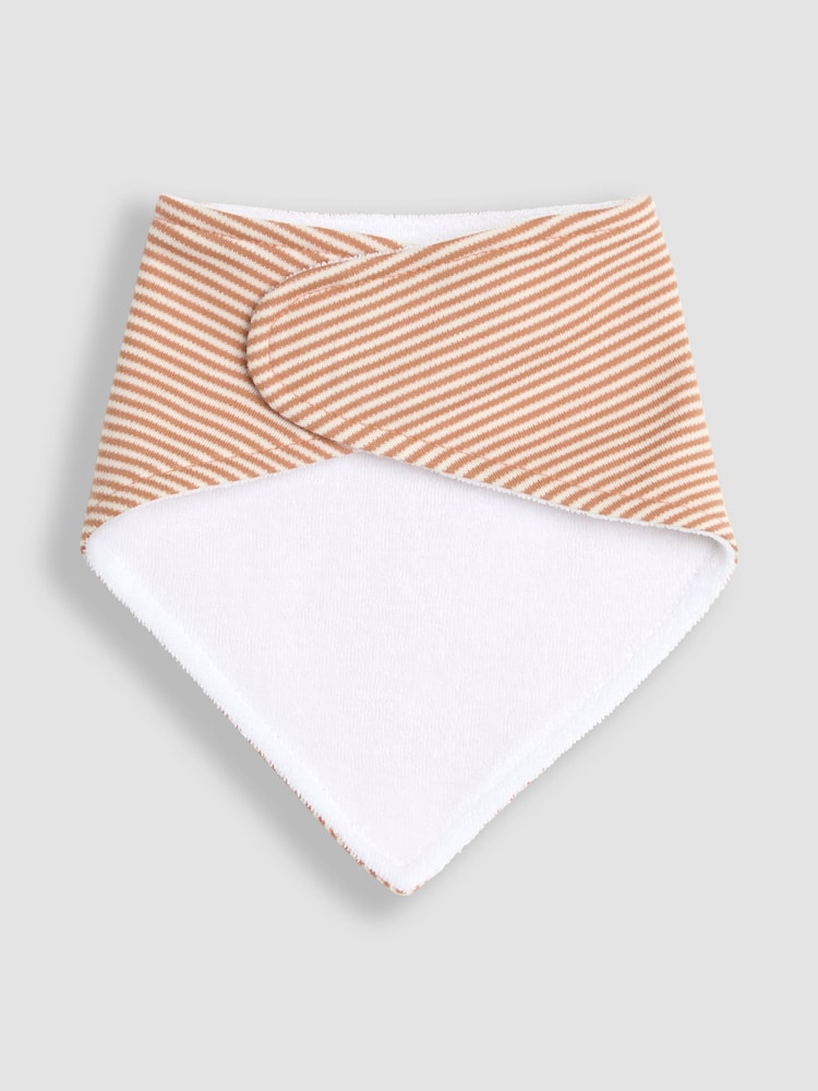 JoJo Maman Bébé Cream Bear 3-Pack Baby Dribble Bibs - Image 3 of 8