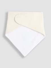 JoJo Maman Bébé Cream Bear 3-Pack Baby Dribble Bibs - Image 5 of 8