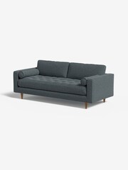 MADE.COM Basket Weave Teal Green Scott 3 Seater Sofa - Image 1 of 4