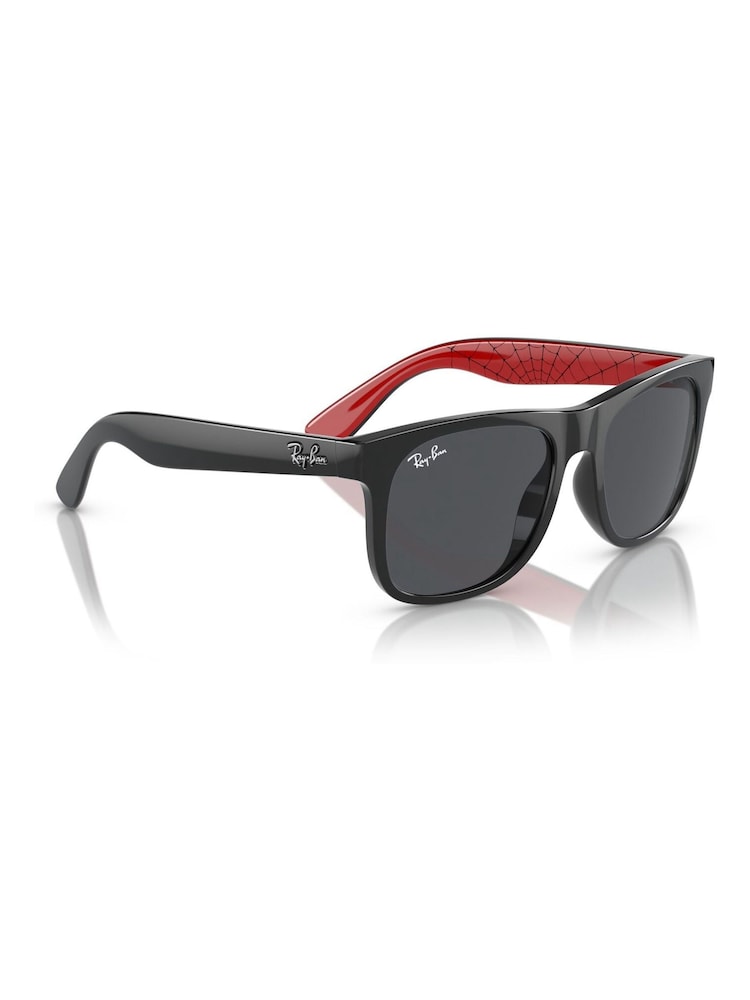 Ray-Ban Junior Justin Rj9069S Square Spider-Man Black Sunglasses - Image 1 of 6