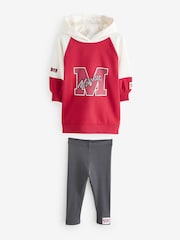 Red Minnie Mouse Sweat Dress and Leggings Set (3mths-7yrs) - Image 6 of 10