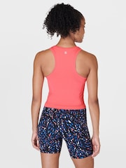 Кораллово-розовый - Sweaty Betty Athlete Crop Seamless Workout Vest - Image 2 of 7