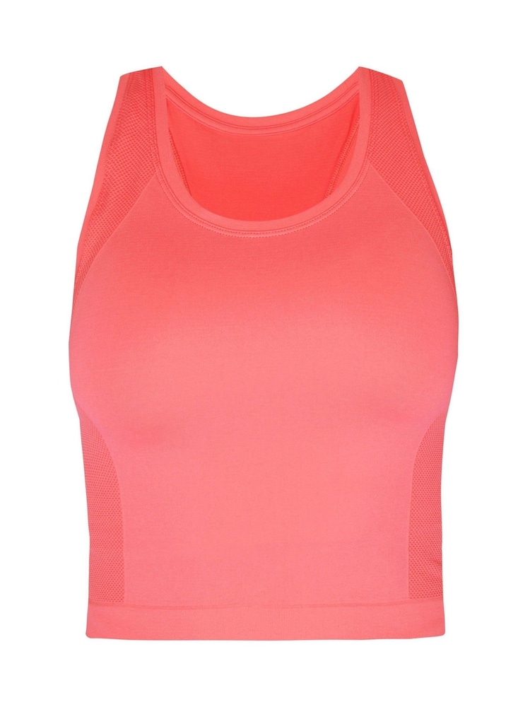Кораллово-розовый - Sweaty Betty Athlete Crop Seamless Workout Vest - Image 7 of 7