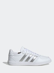 adidas White/Pink Breaknet Sleek Trainers - Image 1 of 11