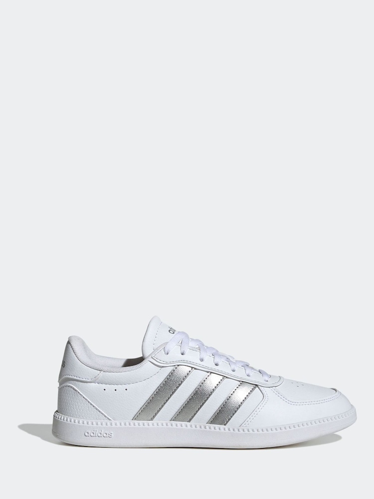 adidas White/Pink Breaknet Sleek Trainers - Image 1 of 11