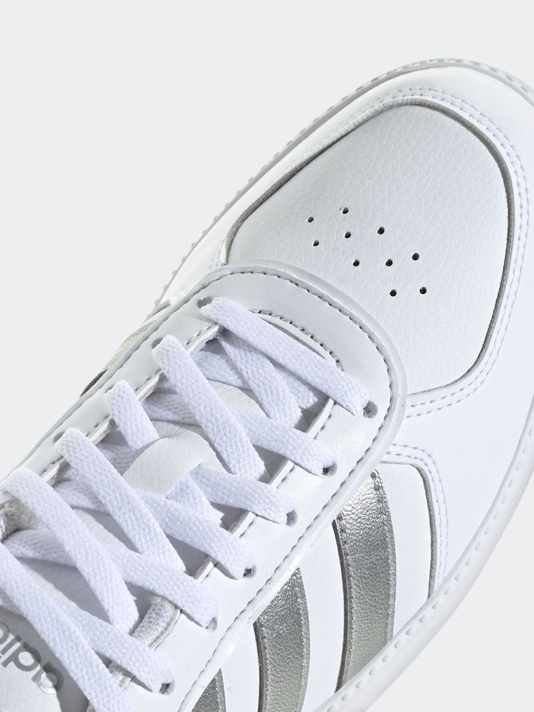 adidas White/Pink Breaknet Sleek Trainers - Image 10 of 11