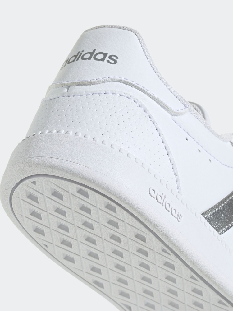 adidas White/Pink Breaknet Sleek Trainers - Image 11 of 11