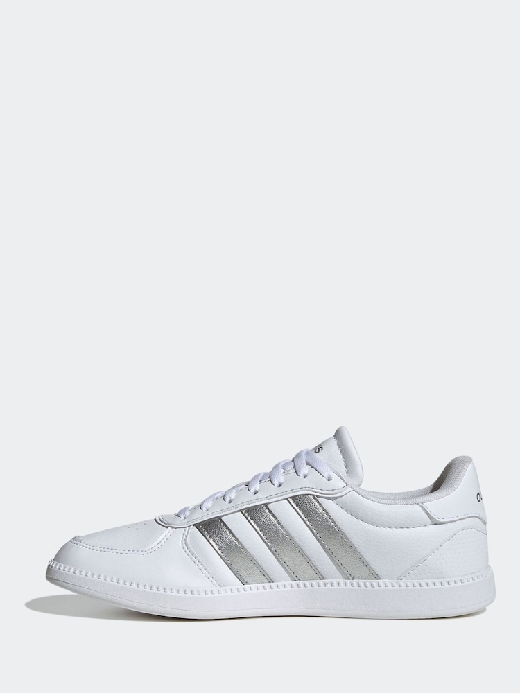 adidas White/Pink Breaknet Sleek Trainers - Image 2 of 11