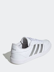 adidas White/Pink Breaknet Sleek Trainers - Image 4 of 11