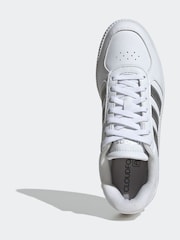 adidas White/Pink Breaknet Sleek Trainers - Image 8 of 11