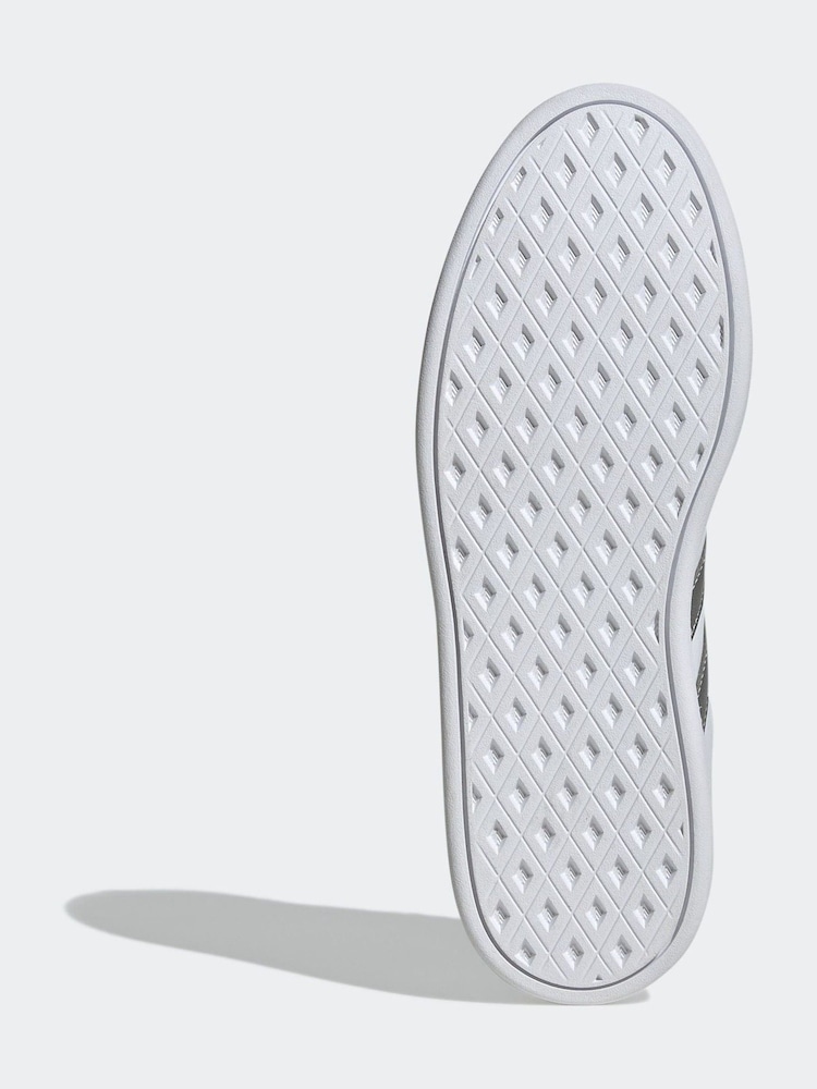 adidas White/Pink Breaknet Sleek Trainers - Image 9 of 11