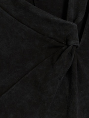 River Island Black Twist Neck Detail Midi Dress - Image 4 of 4