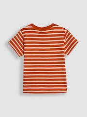 JoJo Maman Bébé Mocha Duck Print And Stripe T-Shirts 2 Pack - Image 3 of 5